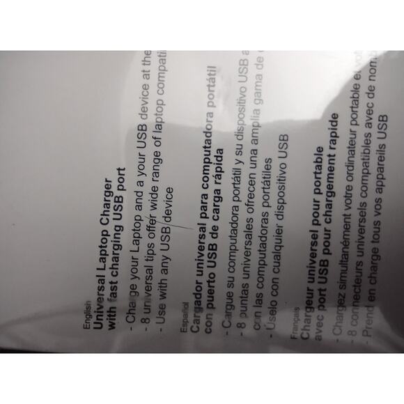 V7 AC2090U8 Ultra Slim Universal Laptop Charger 90W Fast USB Port Tips Included - Picture 11 of 16